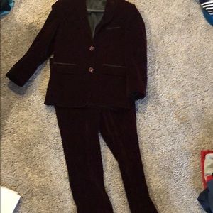 Geoffrey Beene velvet burgundy suit